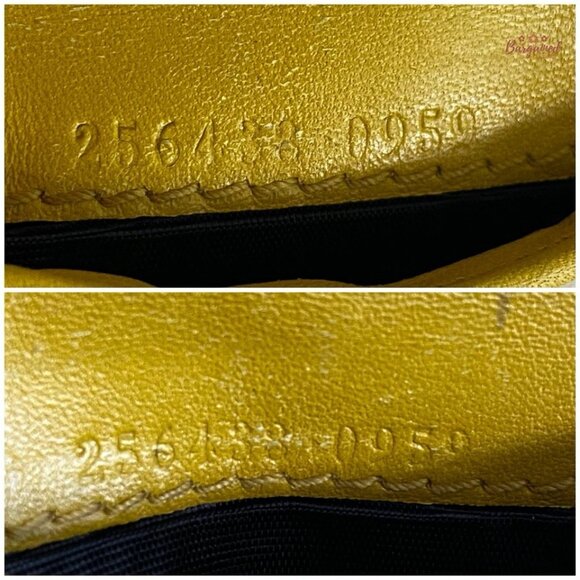 Authentic GUCCI Black/Yellow Green Guccissima Leather Bifold Men's Wallet 256438 - Picture 10 of 12